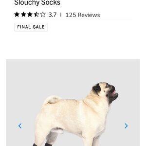 Dog Slouchy Socks - Black